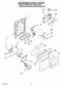 DISPENSER FRONT PARTS Diagram and Parts List for KSRG25FVMS01  KitchenAid Refrigerator
