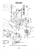 DRIVE Diagram and Parts List for LHA5500W2  Whirlpool Washer