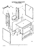 EXTERNAL OVEN Diagram and Parts List for SF0100ERW1  Whirlpool Range