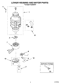 SECTION Diagram and Parts List for KCDB250G1  KitchenAid Food Waste Disposer