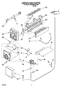 ICEMAKER PARTS Diagram and Parts List for 6GD22DCXHW04  Whirlpool Refrigerator