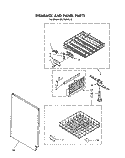 DISHRACK AND PANEL Diagram and Parts List for DU7900XL0  Whirlpool Dishwasher