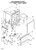 Part Location Diagram of W10586589 Whirlpool Access Panel Insulation with Glue