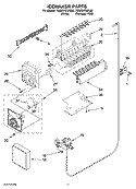 ICEMAKER PARTS Diagram and Parts List for 7GS2SHEXPL03  Whirlpool Refrigerator