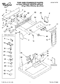 TOP AND CONSOLE, LITERATURE Diagram and Parts List for LGR8648LQ0  Whirlpool Dryer