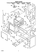 OVEN PARTS Diagram and Parts List for YKERA807PB01  KitchenAid Range