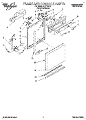 FRAME AND CONSOLE Diagram and Parts List for DU8770XY2  Whirlpool Dishwasher