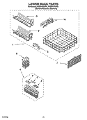LOWER RACK PARTS Diagram and Parts List for KUDS01DLSS3  KitchenAid Dishwasher