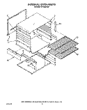 INTERNAL OVEN Diagram and Parts List for SF0100ERW8  Whirlpool Range
