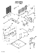 UNIT PARTS Diagram and Parts List for ET8CHEXSQ01  Whirlpool Refrigerator