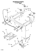 MANIFOLD Diagram and Parts List for TGP310KW0  Estate Range