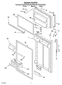 DOOR Diagram and Parts List for ET8CHMXKT00  Whirlpool Refrigerator