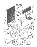 UNIT Diagram and Parts List for EV190NXSW01  Whirlpool Freezer