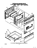 DOOR AND DRAWER Diagram and Parts List for RF366PXXN1  Whirlpool Range