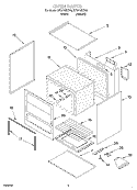 OVEN Diagram and Parts List for SF3010EEW3  Whirlpool Range
