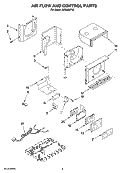 AIR FLOW AND CONTROL PARTS Diagram and Parts List for ACQ068PS5  Whirlpool Air Conditioner