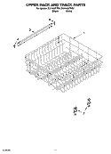 UPPER RACK AND TRACK PARTS Diagram and Parts List for DU1148XTPQ1  Whirlpool Dishwasher