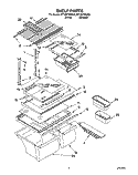 SHELF Diagram and Parts List for ET18HTXDN03  Whirlpool Refrigerator