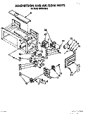 MAGNETRON AND AIR FLOW Diagram and Parts List for MH6701XX0  Whirlpool Microwave