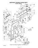 CONTROLS AND REAR PANEL Diagram and Parts List for LA5668XSW2  Whirlpool Washer