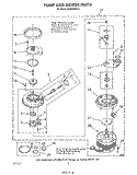PUMP AND MOTOR Diagram and Parts List for DU9200XT3  Whirlpool Dishwasher