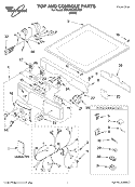 TOP AND CONSOLE PARTS Diagram and Parts List for 3RAWZ480EMQ0  Whirlpool Dryer