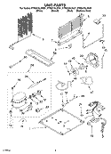 UNIT PARTS Diagram and Parts List for KTRS21KLWH01  KitchenAid Refrigerator