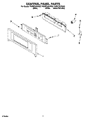 CONTROL PANEL PARTS Diagram and Parts List for YKEMC307KS03  KitchenAid Microwave Oven Combo