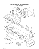 MOTOR AND ICE CONTAINER Diagram and Parts List for 3XARG486WP00  Whirlpool Refrigerator
