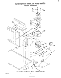 MAGNETRON AND AIRFLOW Diagram and Parts List for RM955PXPW0  Whirlpool Microwave Oven Combo