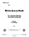 SECTION Diagram and Parts List for KECT365XWH0  KitchenAid Cooktop