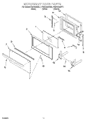 MICROWAVE DOOR, OPTIONAL Diagram and Parts List for KEMC308HWH1  KitchenAid Microwave Oven Combo