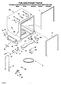 TUB AND FRAME PARTS Diagram and Parts List for KUDS01IJBL0  KitchenAid Dishwasher