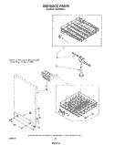 DISHRACK Diagram and Parts List for DU7200XS1  Whirlpool Dishwasher