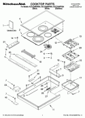 COOKTOP PARTS, OPTIONAL PARTS (NOT INCLUDED) Diagram and Parts List for KECC508RPS04  KitchenAid Cooktop