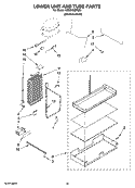 LOWER UNIT AND TUBE PARTS Diagram and Parts List for KSSC48QTS00  KitchenAid Refrigerator
