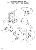 DISPENSER FRONT PARTS Diagram and Parts List for CS22CFXTQ00  Crosley Refrigerator