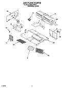 AIR FLOW PARTS Diagram and Parts List for MH3184XPY4  Whirlpool Microwave