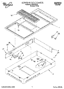 BURNER BOX, LIT/OPTIONAL Diagram and Parts List for RC8900XAQ1  Whirlpool Cooktop