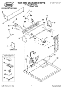 TOP AND CONSOLE PARTS OPTIONAL PARTS (NOT INCLUDED) Diagram and Parts List for REX3519PQ0  Roper Dryer