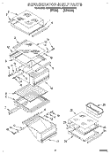 REFRIGERATOR SHELF Diagram and Parts List for KSHS22QBAL00  KitchenAid Refrigerator