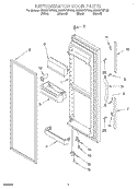 REFRIGERATOR DOOR Diagram and Parts List for GD25DFXFB03  Whirlpool Refrigerator