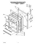 REFRIGERATOR DOOR, LIT/OPTIONAL Diagram and Parts List for RT18AKXAW01  Roper Refrigerator