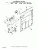 INNER DOOR PARTS Diagram and Parts List for DU1055XTVD8  Whirlpool Dishwasher