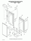 REFRIGERATOR DOOR PARTS Diagram and Parts List for KBFS22EWBL3  KitchenAid Refrigerator
