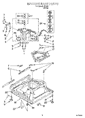 MACHINE BASE PARTS Diagram and Parts List for IJ47001  Inglis Washer
