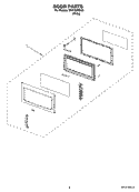 DOOR PARTS Diagram and Parts List for MH1160XSQ2  Whirlpool Microwave