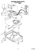 MACHINE BASE PARTS Diagram and Parts List for ETW4400VQ1  Estate Washer