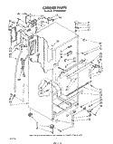 CABINET Diagram and Parts List for ET18MKXSW01  Whirlpool Refrigerator