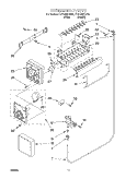 ICE MAKER, OPTIONAL Diagram and Parts List for ET21GMXHT02  Whirlpool Refrigerator